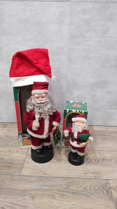 Starodawne mikołaje grające ozdoby świąteczne bożonarodzeniowe PRL