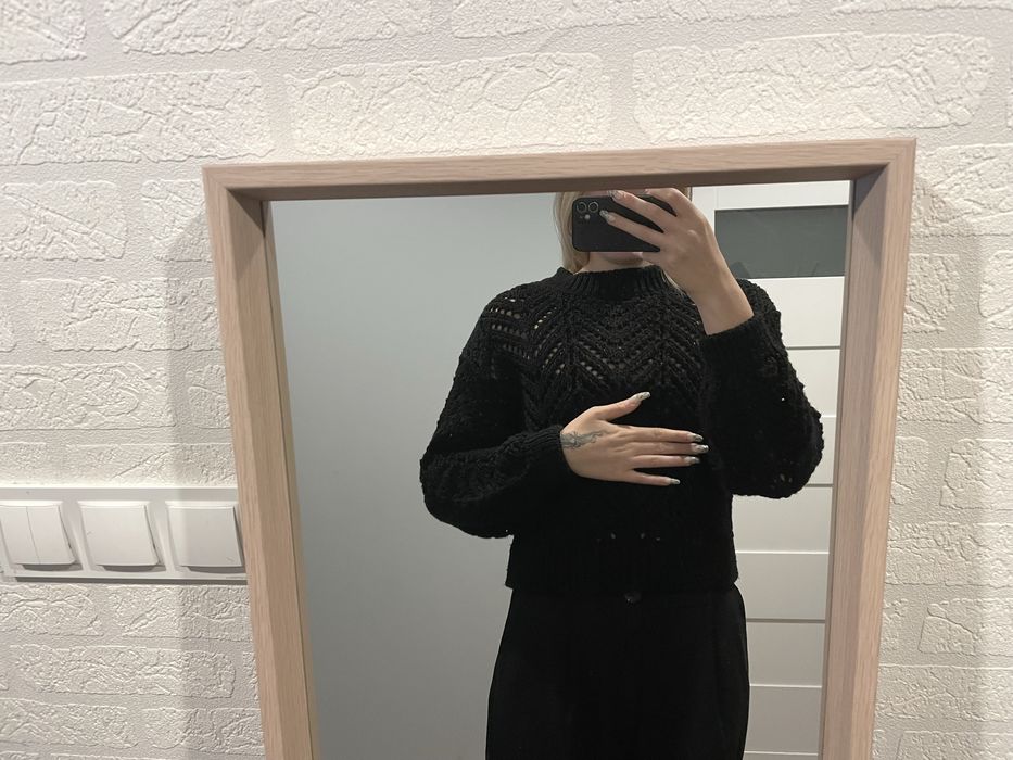 ażurowy sweter ażur z ozdobnymi dziurami sweatshirt jumper tröja