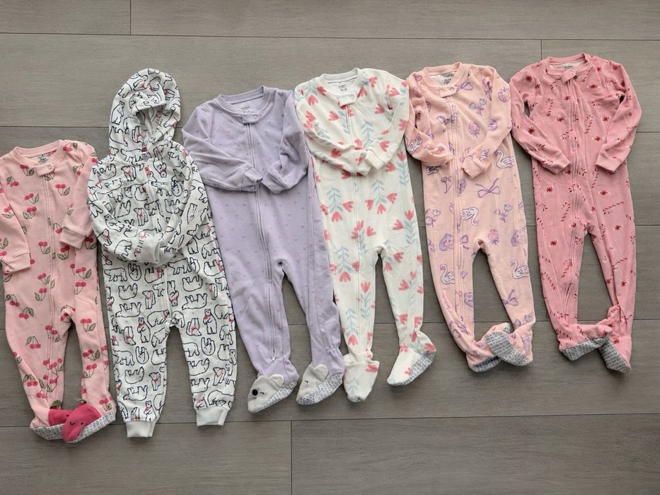 Вещи для девочки 86 92 98 см 1-2 года флисовые человечки  (Carters, Next, Name It, Reserved, Sinsey)