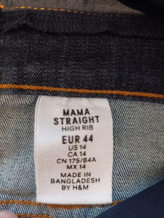 Jeansy ciążowe H&M Mama 44, 2 sukienki,rajstopy,getry