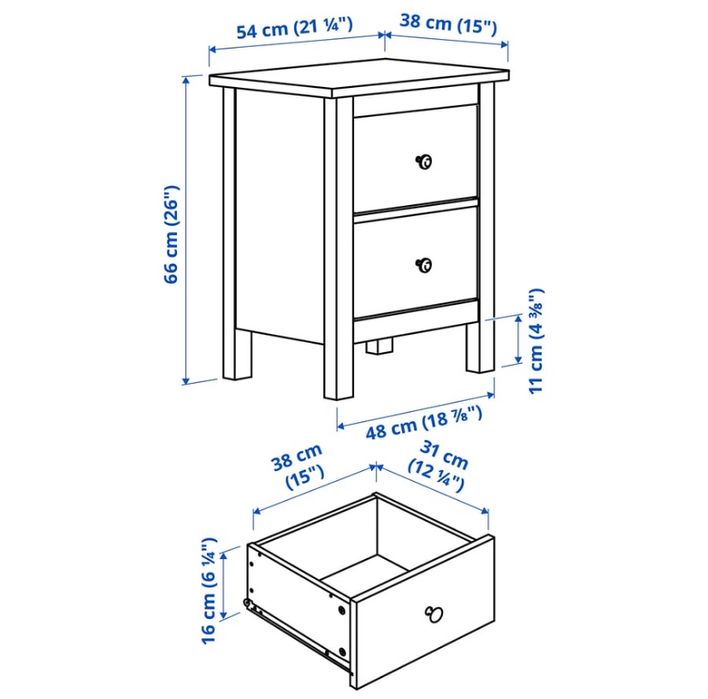Mesa HEMNES Preto-Castanho
