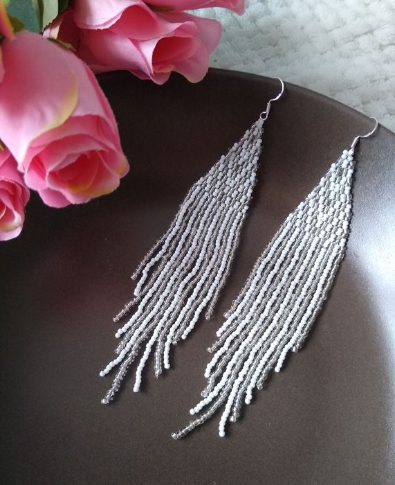 Nowe kolczyki wiszące srebro 925