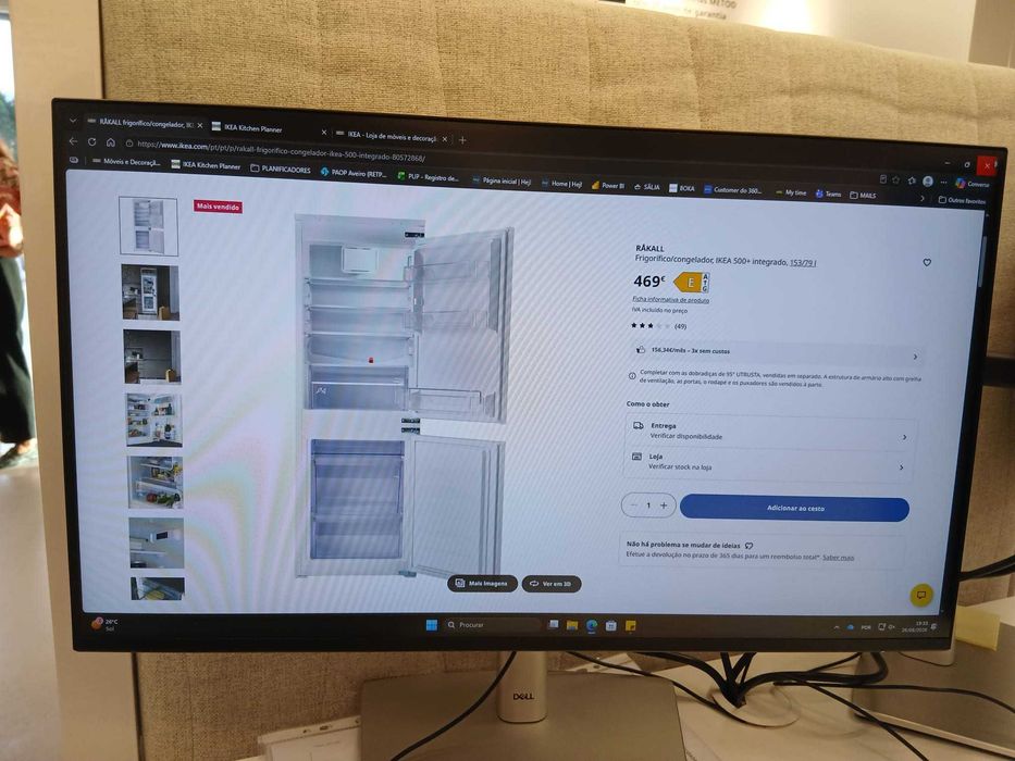 Frigorífico RAKALL encastrar novo