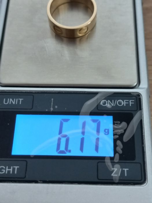 Piękny złoty pierścionek obrączka w stylu cartier 585/6,17g