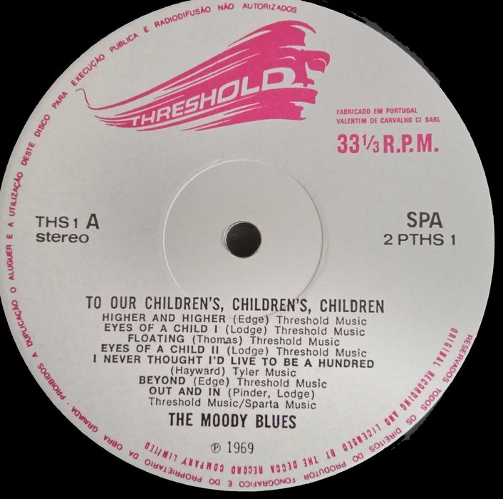 Moody Blues	- - - - -	To Our Children's Children's Children	- - - -	LP