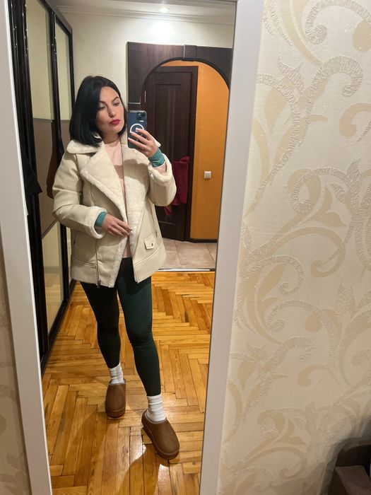 Новая дубленка беж