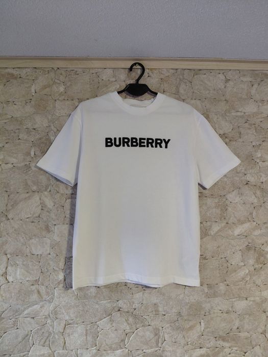 Burberry męska biała koszulka z krótkimi rękawami S