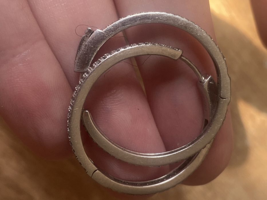Серьги конго серебро 925 проба