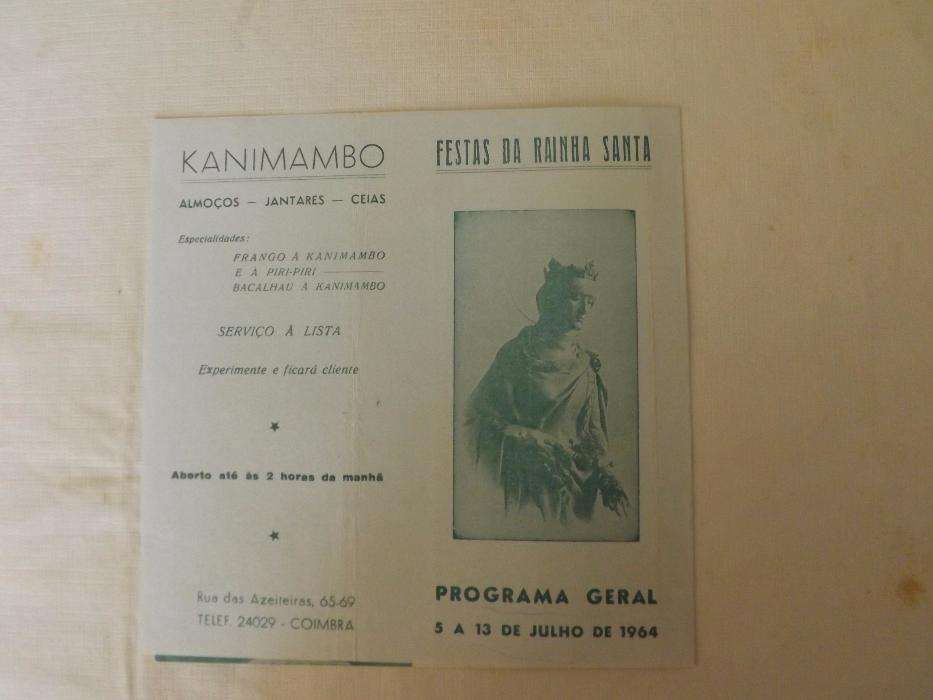 Panfleto das Festas da Rainha Santa - Programa geral 5 a 13 de Julho 6