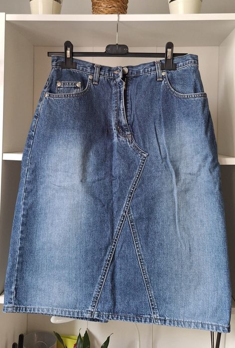 Spódnica jeansowa dżinsowa midi rozmiar 40 L terranova