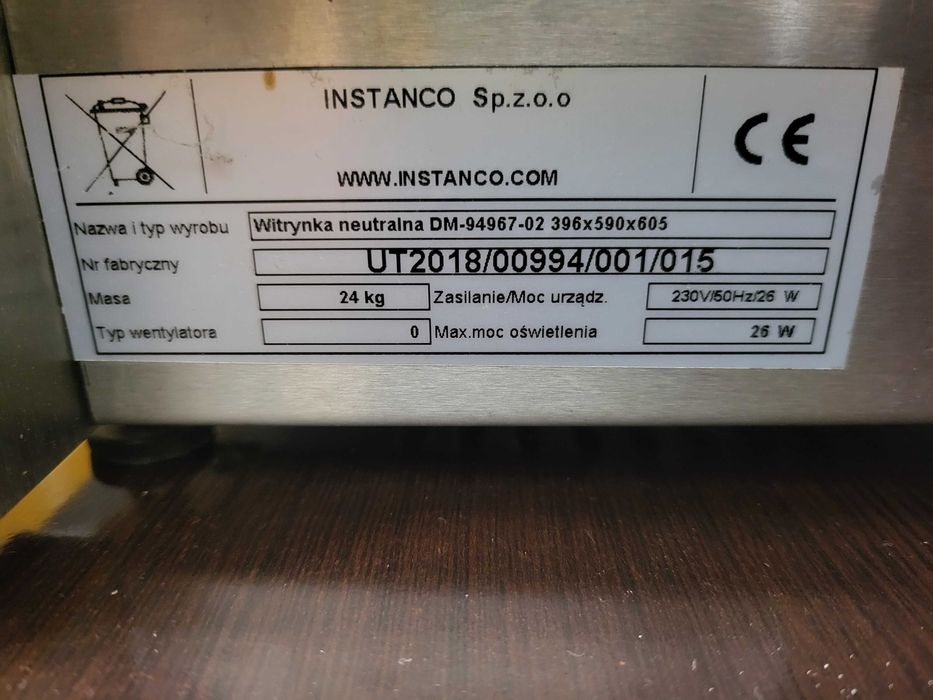 Witryna neutralna 60 x 40 x 60 cm