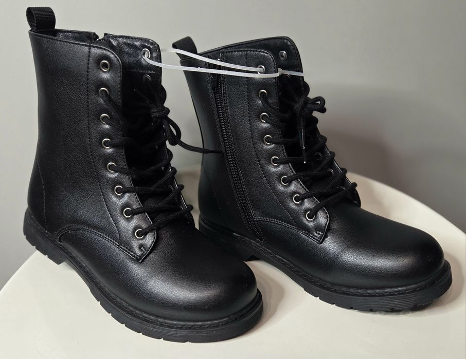Botki Glany Workery Damskie Cleve Czarne 38