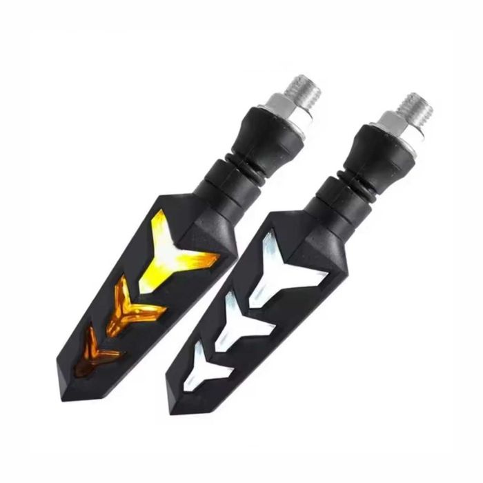 Piscas LED universais - Formato Y com luz sequencial