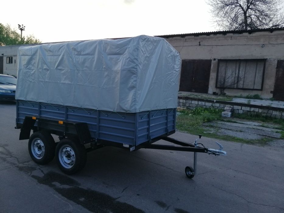 Двухосний причеп з гальмами і без в Запоріжжі для легкових авто. Прицеп с доставкою