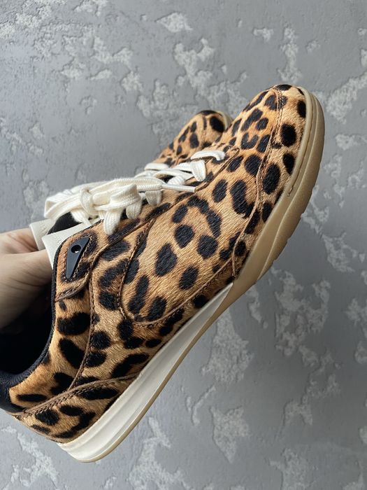 Кожаные кеды с животным принтом zara размер 39 б/у