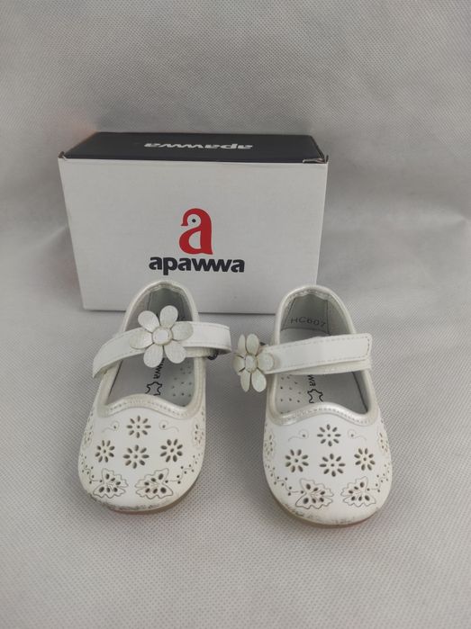 Dziecięce dziewczęce baleriny z kwiatkiem rozmiar 19