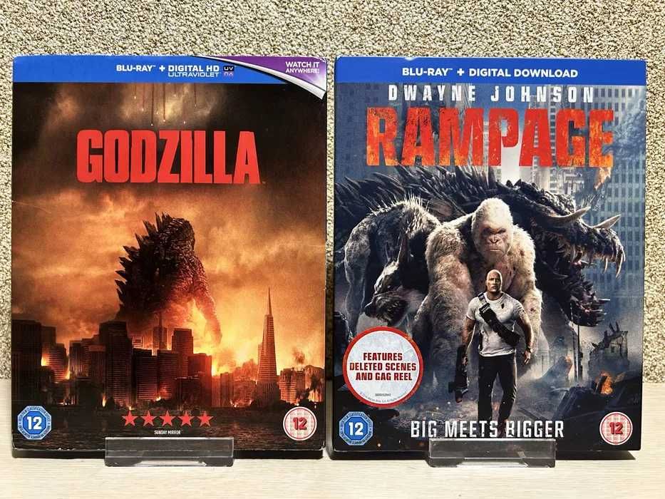 Blu-ray диски Пассажиры/ Рэмпейдж/ Годзилла /Рэмпейдж /  с переводом.