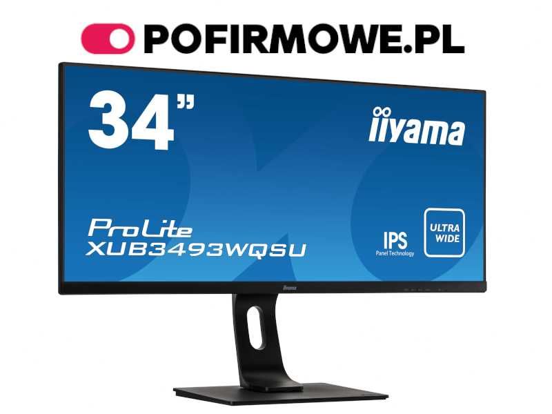 Poleasingowy Monitor iiyama 34" 3440x1440 IPS LED DP A Klasa