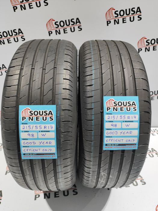2 pneus semi novos 215-55R17 Good Year - Oferta dos Portes