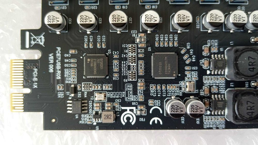 7 портов USB 3.0 5 GBps плата расширения для ПК слот PCI Express x 1
