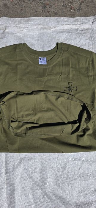 Футболка з принтом ЗСУ олива всі розміри від 44 до 62.  95/5