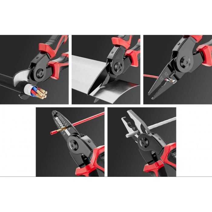 Многофункциональные плоскогубцы 5 в 1 со сменными головками