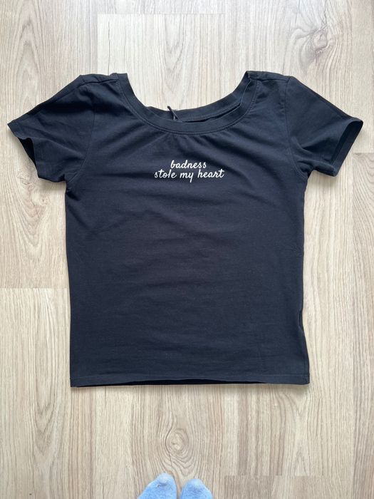 Tshirt sinsay czarny z napisem