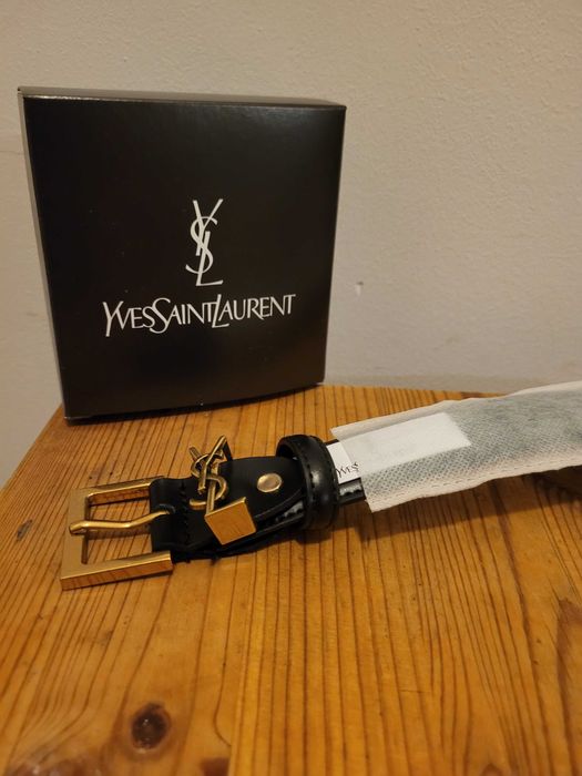 Czarny skórzany damski pasek 105 cm