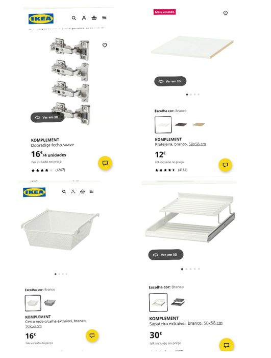 Roupeiro IKEA PAX com porta, 50x60x236cm, em bom estado
