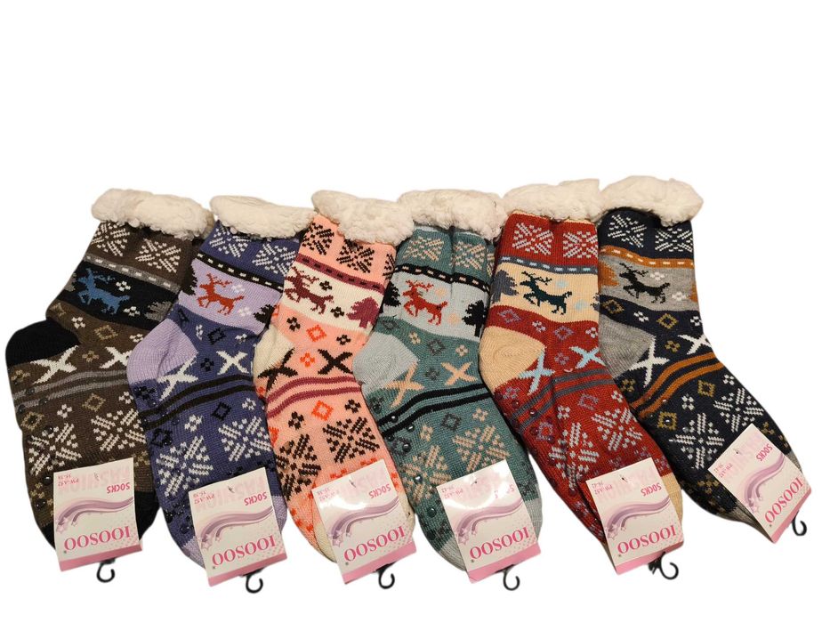 Skarpety zimowe Świąteczne 35-38 lub 39-42 Damskie grube antypoślizgow