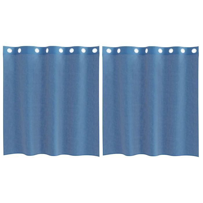 Vidaxl Zasłony Woalowe Z Przelotkami 2 Szt. Royal Blue