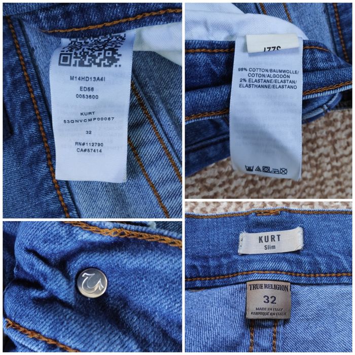 True Religion Kurt slim fit джинсы made in Italy оригинал W32