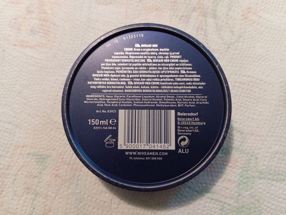 Nivea Men Creme krem 150 ml 15 szt.