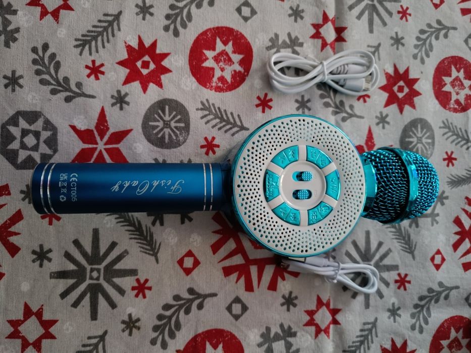 FISHOAKY Mikrofon karaoke dla dzieci i dorosłych