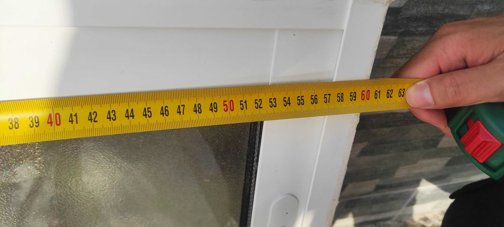 Janela com Aro 60Cm * 50 CM , PVC branco, Vidro opaco