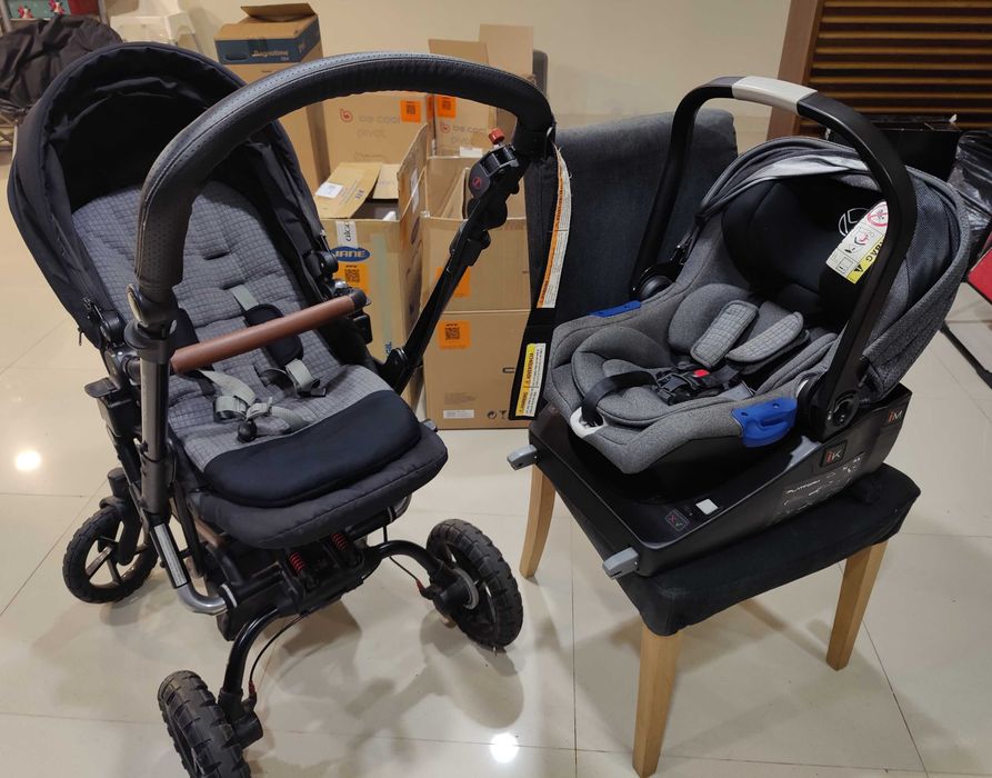 Carrinho Jané crosswalk + babycoque com base isofix
