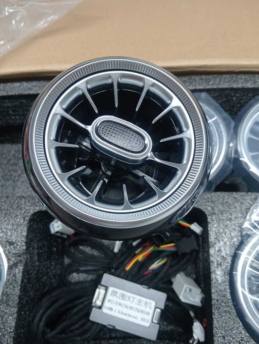 Kit 5 Saídas Ar LED W213 Style – p/ Mercedes A/CLA/GLA/B (12 Cores)