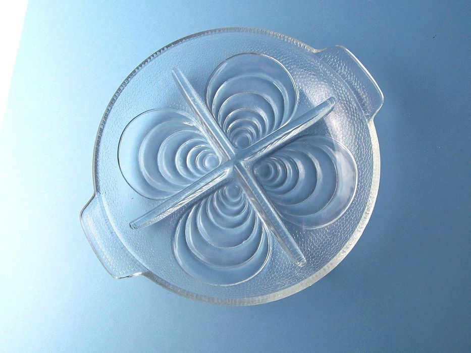 60' designerski talerz środka stołu szklana patera