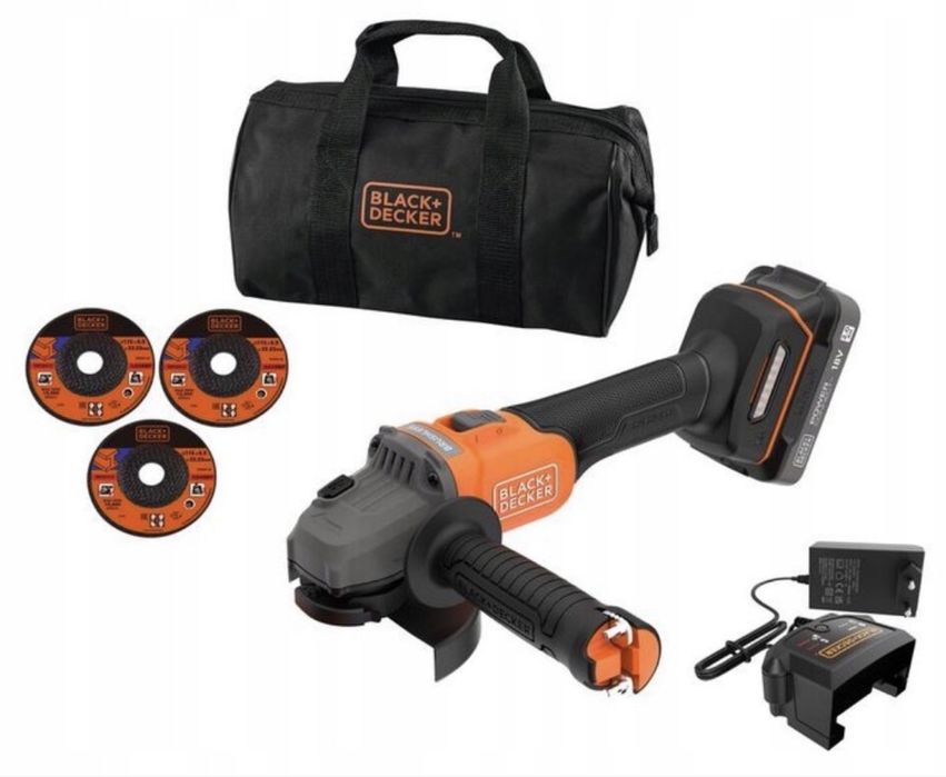 Akumulatorowa szlifierka kątowa Black+Decker