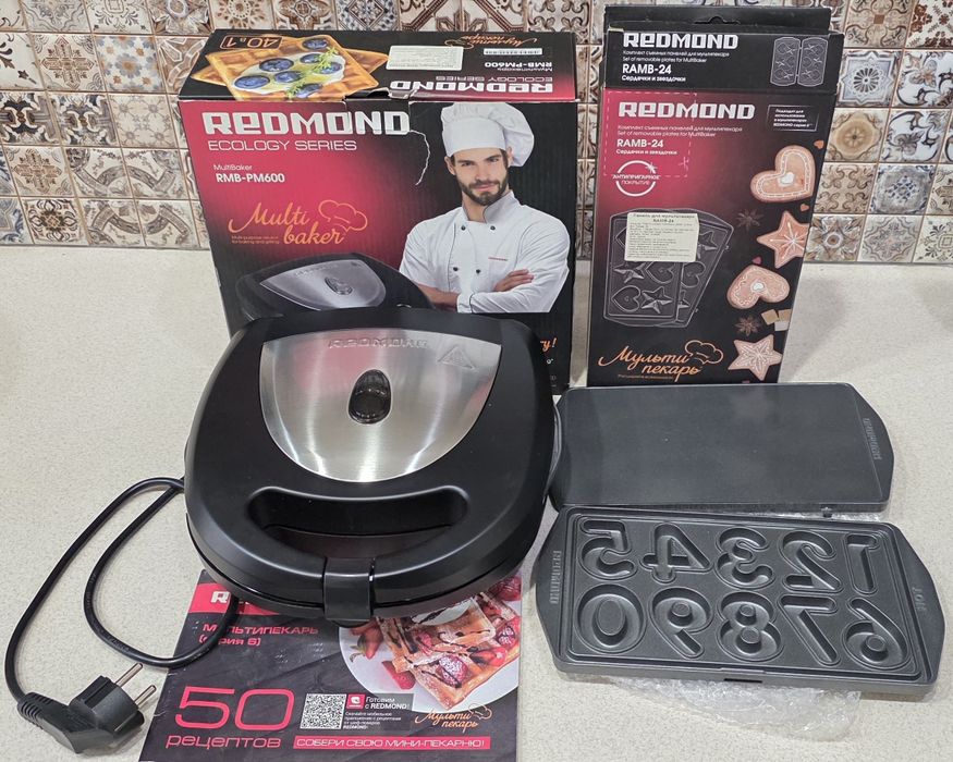 Мультипекаль гриль бутербродница Redmond RMB-PM600