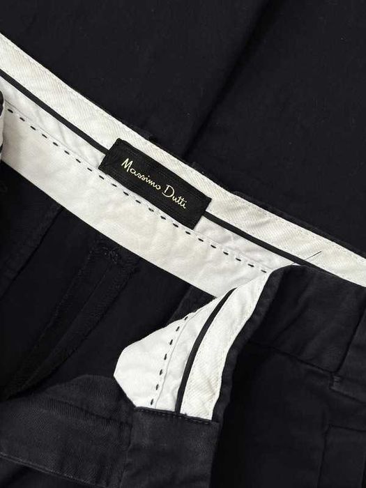Massimo Dutti 38 10 M spodnie materiałowe slim elastyczne granatowe