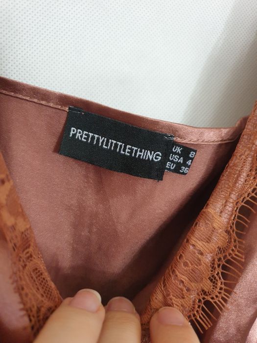 Top na ramiączka S, brązowy, PrettyLittlething