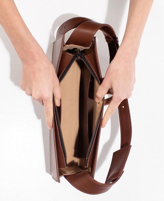 Сумка BAGLLET 126 шкіряна коричнева тоскана №4843  BAGLLET