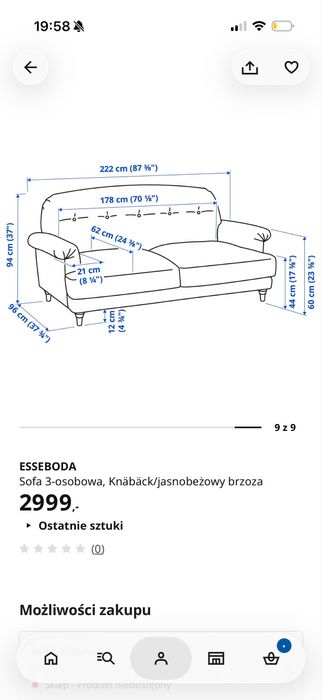 Ikea ESSEBODA sofa