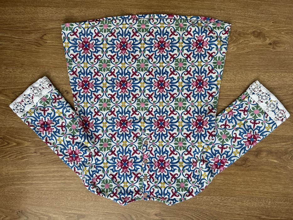 Wzorzysta Bluzka Koszula Benetton Rozmiar 150