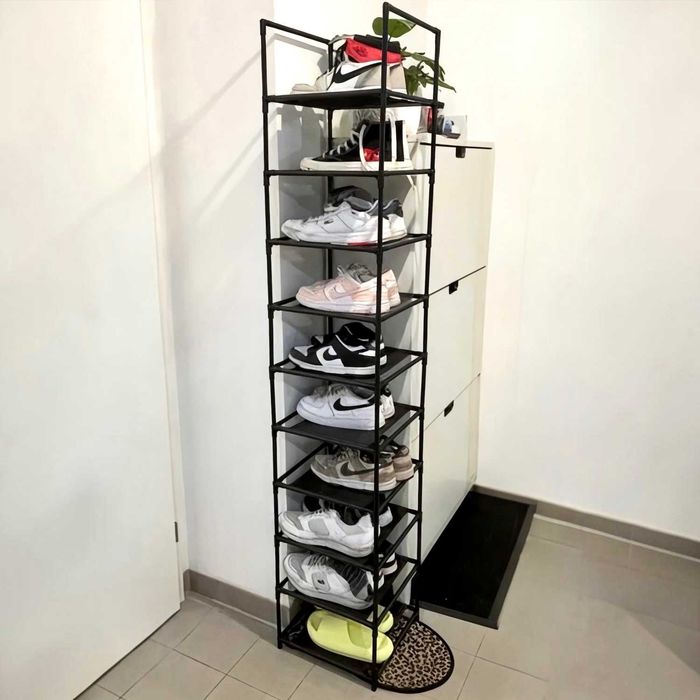 Szafka regał stojak organizer na buty stalowy wąski 10 półek