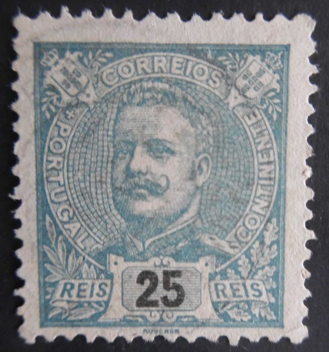 Selos Portugal 1895-Clássico D. Carlos I 25 reis usado muito bom Af. nº 131