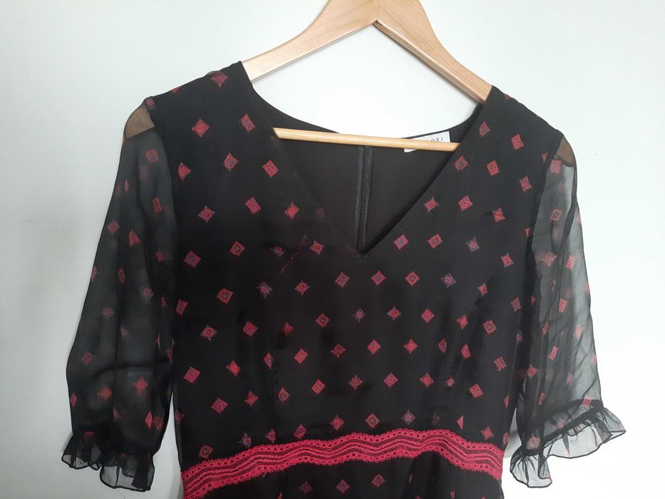 Sukienka jedwab 36 czarna