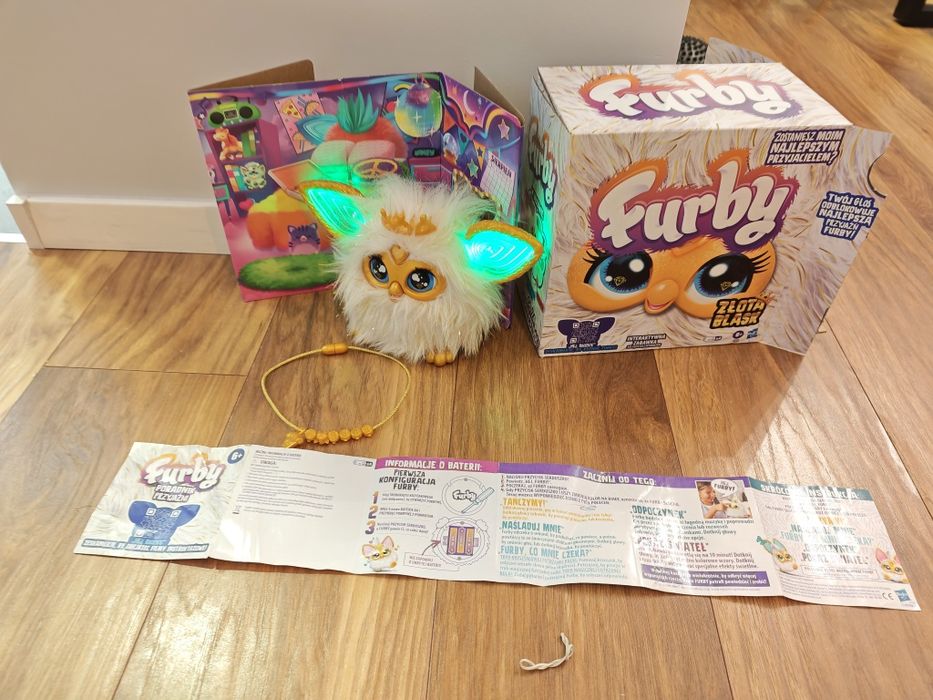 Jak nowy Interaktywny Furby Złota Blask (Gold Glam) Polska wersja 100% kompletny + Pudełko