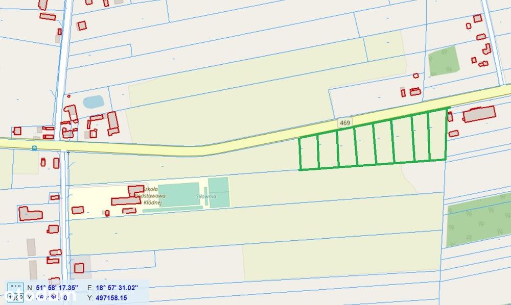 Działki budowlane od 1200 m²  w spokojnej wsi